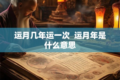 运月几年运一次  运月年是什么意思