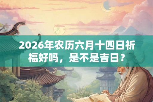 2026年农历六月十四日祈福好吗，是不是吉日？