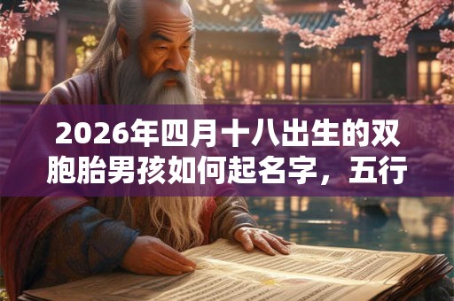 2026年四月十八出生的双胞胎男孩如何起名字，五行属什么