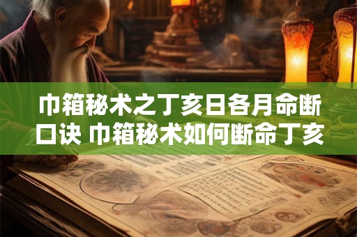 巾箱秘术之丁亥日各月命断口诀 巾箱秘术如何断命丁亥日各月口诀