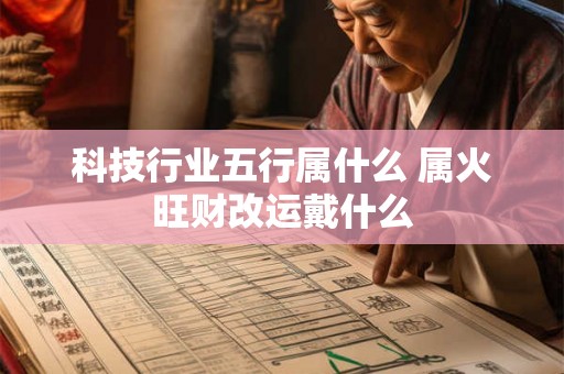 科技行业五行属什么 属火旺财改运戴什么