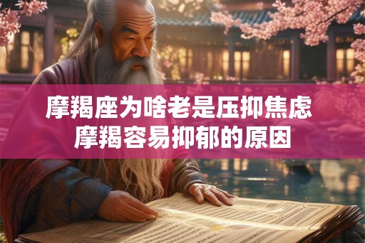 摩羯座为啥老是压抑焦虑 摩羯容易抑郁的原因
