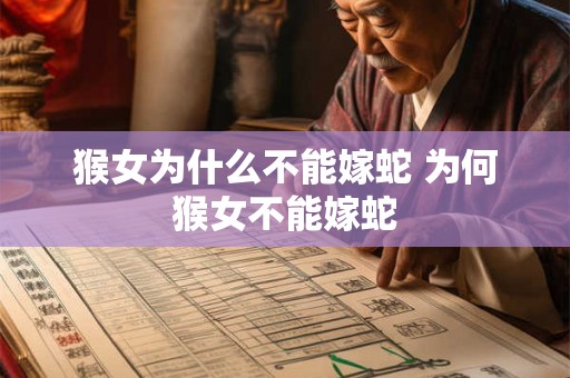 猴女为什么不能嫁蛇 为何猴女不能嫁蛇