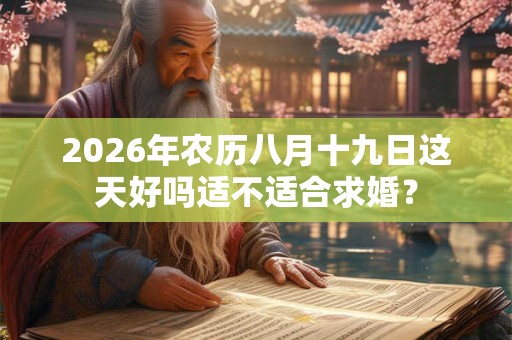 2026年农历八月十九日这天好吗适不适合求婚？