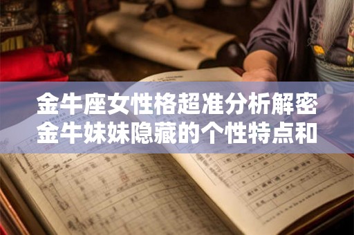 金牛座女性格超准分析解密金牛妹妹隐藏的个性特点和行为习惯