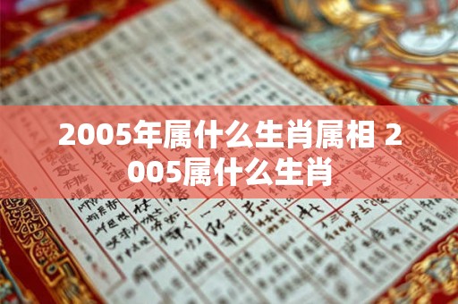 2005年属什么生肖属相 2005属什么生肖