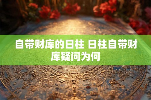 自带财库的日柱 日柱自带财库疑问为何 自带财库的日柱 日柱自带财库疑问为何