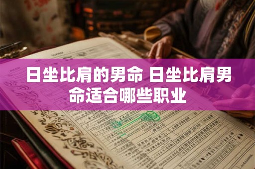 日坐比肩的男命 日坐比肩男命适合哪些职业 日坐比肩的男命 日坐比肩男命适合哪些职业