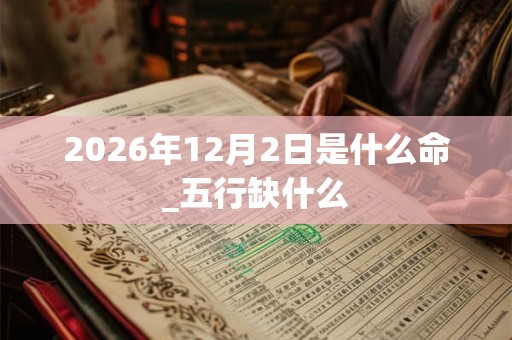 2026年12月2日是什么命_五行缺什么