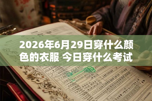 2026年6月29日穿什么颜色的衣服 今日穿什么考试顺利