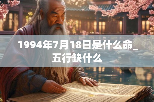 1994年7月18日是什么命_五行缺什么