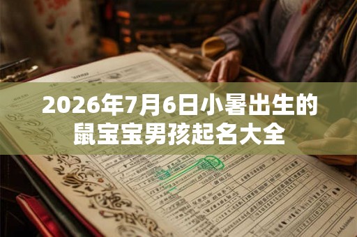 2026年7月6日小暑出生的鼠宝宝男孩起名大全 2026年7月6日小暑出生的鼠宝宝男孩起名大全