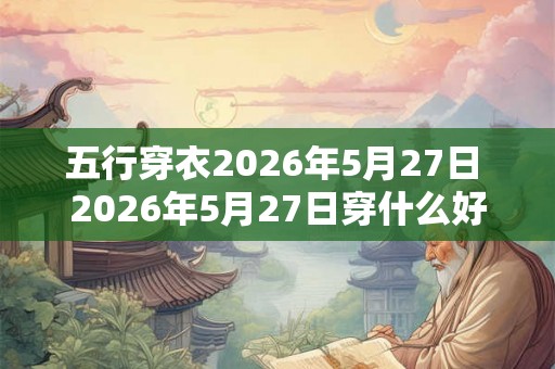 五行穿衣2026年5月27日 2026年5月27日穿什么好五行之道解答