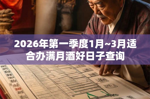 2026年第一季度1月~3月适合办满月酒好日子查询 2026年第一季度1月~3月适合办满月酒好日子查询