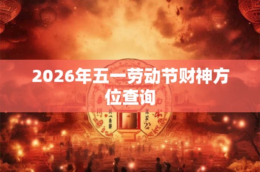 2026年五一劳动节财神方位查询 2026年五一劳动节财神方位查询