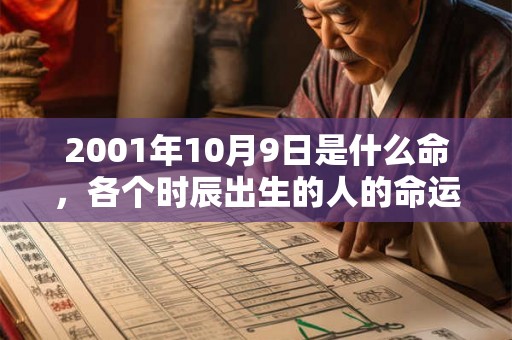 2001年10月9日是什么命，各个时辰出生的人的命运