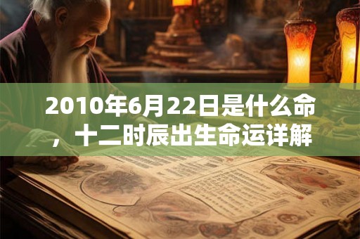 2010年6月22日是什么命，十二时辰出生命运详解