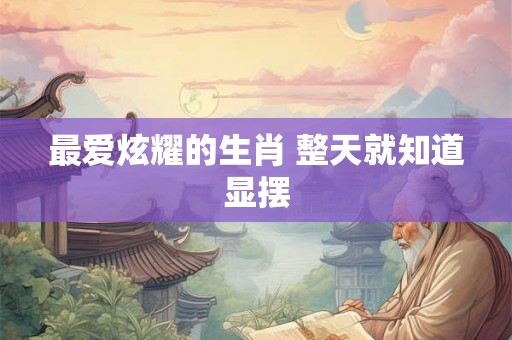 最爱炫耀的生肖 整天就知道显摆