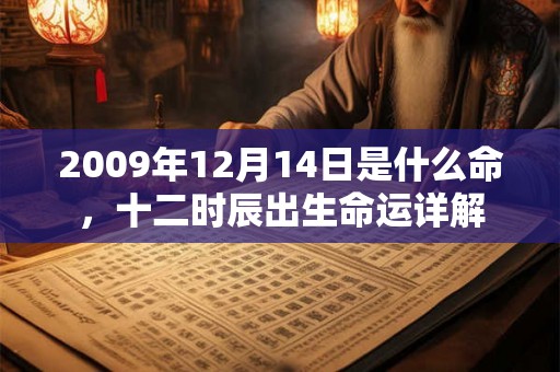 2009年12月14日是什么命，十二时辰出生命运详解