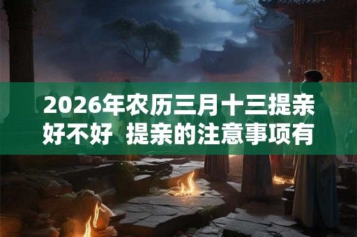 2026年农历三月十三提亲好不好  提亲的注意事项有哪些