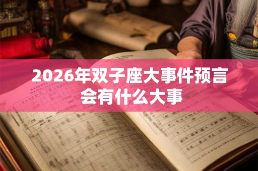 2026年双子座大事件预言 会有什么大事