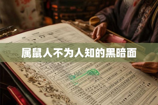 属鼠人不为人知的黑暗面