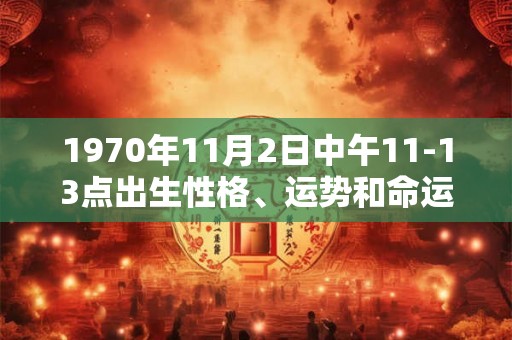 1970年11月2日中午11-13点出生性格、运势和命运