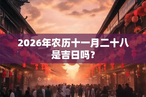 2026年农历十一月二十八是吉日吗？
