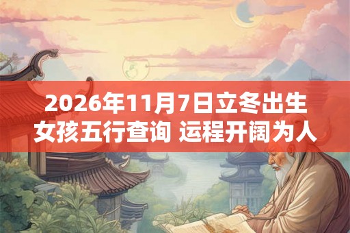 2026年11月7日立冬出生女孩五行查询 运程开阔为人大方