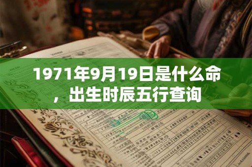 1971年9月19日是什么命，出生时辰五行查询
