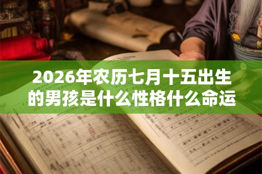 2026年农历七月十五出生的男孩是什么性格什么命运