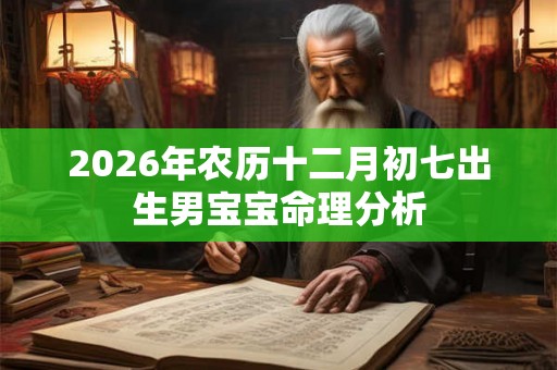 2026年农历十二月初七出生男宝宝命理分析
