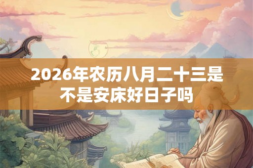 2026年农历八月二十三是不是安床好日子吗