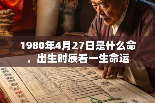 1980年4月27日是什么命，出生时辰看一生命运