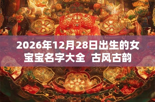 2026年12月28日出生的女宝宝名字大全 古风古韵 2026年12月28日出生的女宝宝名字大全 古风古韵