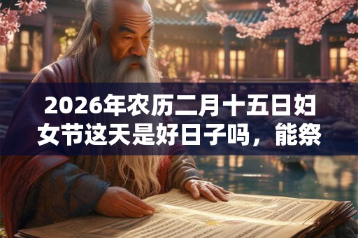 2026年农历二月十五日妇女节这天是好日子吗，能祭祖吗？