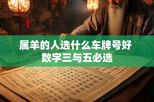 属羊的人选什么车牌号好 数字三与五必选