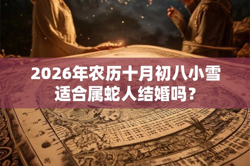 2026年农历十月初八小雪适合属蛇人结婚吗？