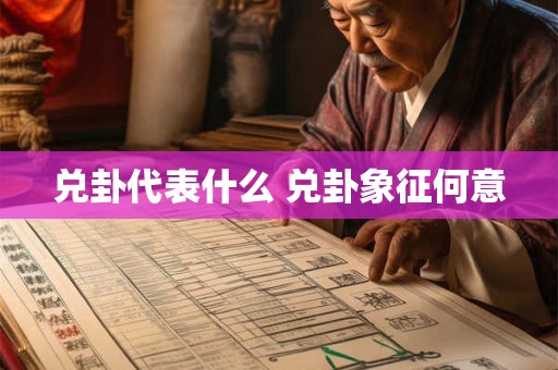 兑卦代表什么 兑卦象征何意