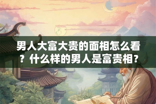 男人大富大贵的面相怎么看?什么样的男人是富贵相? 男人大富大贵的面相怎么看?什么样的男人是富贵相?