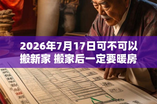 2026年7月17日可不可以搬新家 搬家后一定要暖房吗