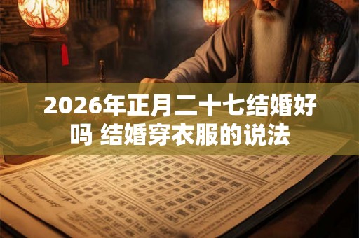 2026年正月二十七结婚好吗 结婚穿衣服的说法