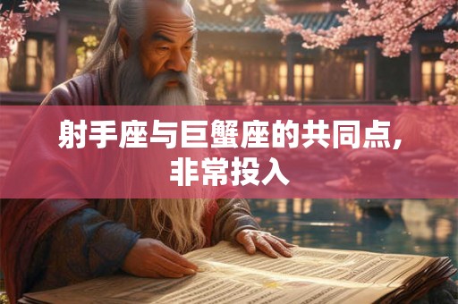 射手座与巨蟹座的共同点,非常投入