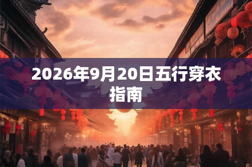 2026年9月20日五行穿衣指南