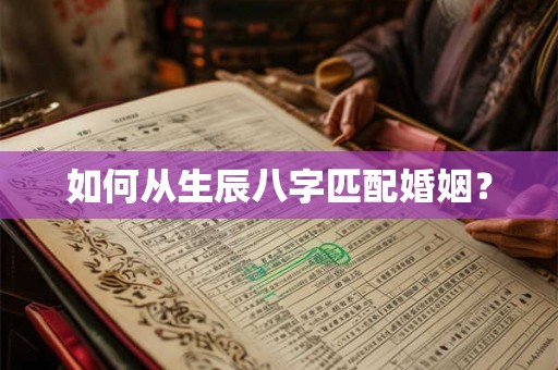 如何从生辰八字匹配婚姻？