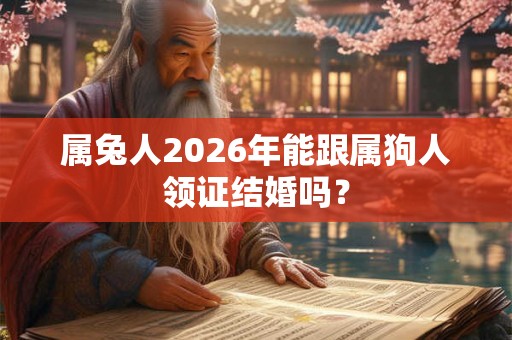 属兔人2026年能跟属狗人领证结婚吗？