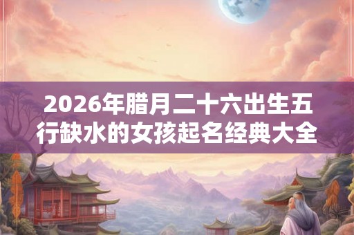 2026年腊月二十六出生五行缺水的女孩起名经典大全