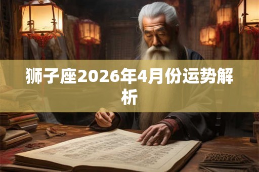 狮子座2026年4月份运势解析 狮子座2026年4月份运势解析