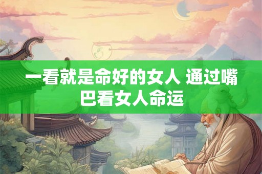 一看就是命好的女人 通过嘴巴看女人命运 一看就是命好的女人 通过嘴巴看女人命运