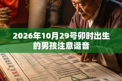 2026年10月29号卯时出生的男孩注意谐音